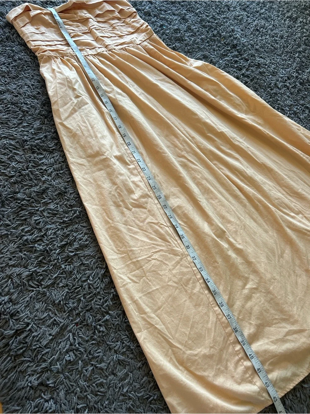 Abercrombie & Fitch Emerson Strapless Maxi Dress in Pale Peach Size MT